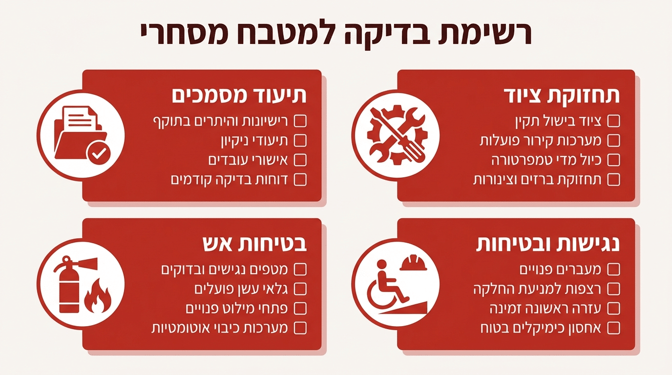 הכנה לביקורת רישוי במטבח אולם אירועים