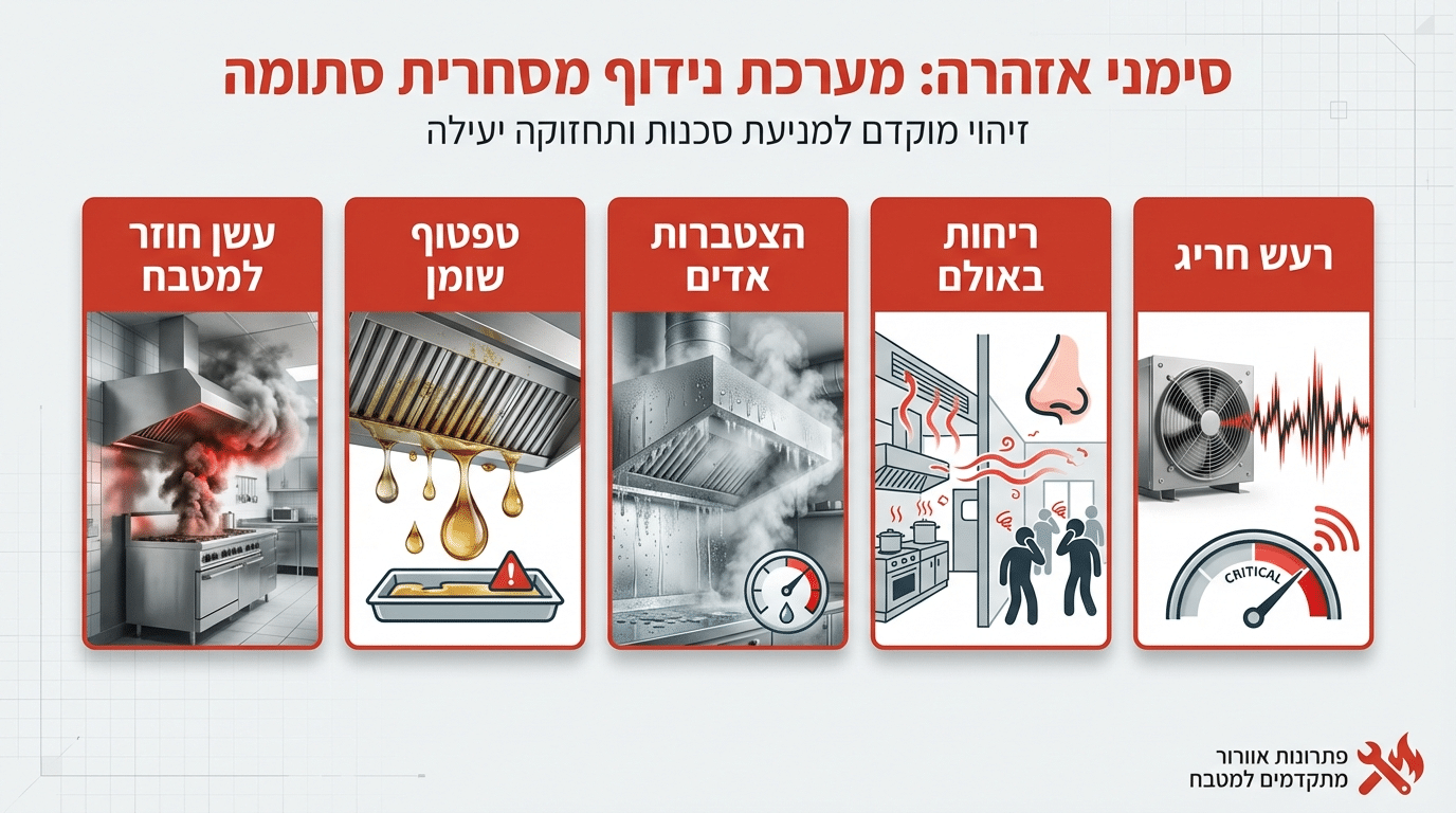 סימנים שמעידים על מנדף שלא שואב טוב וזקוק לניקוי דחוף