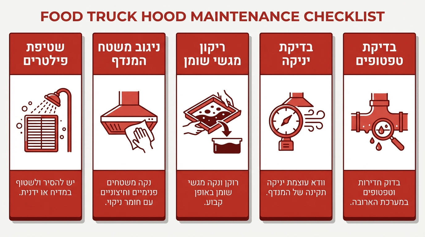 תחזוקת מנדף פוד טראק שוטפת