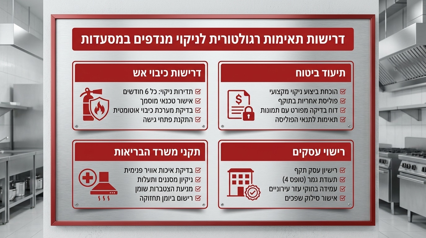 האם ניקוי מנדפים חובה למסעדה קטנה ומה מבקשים בביקורות