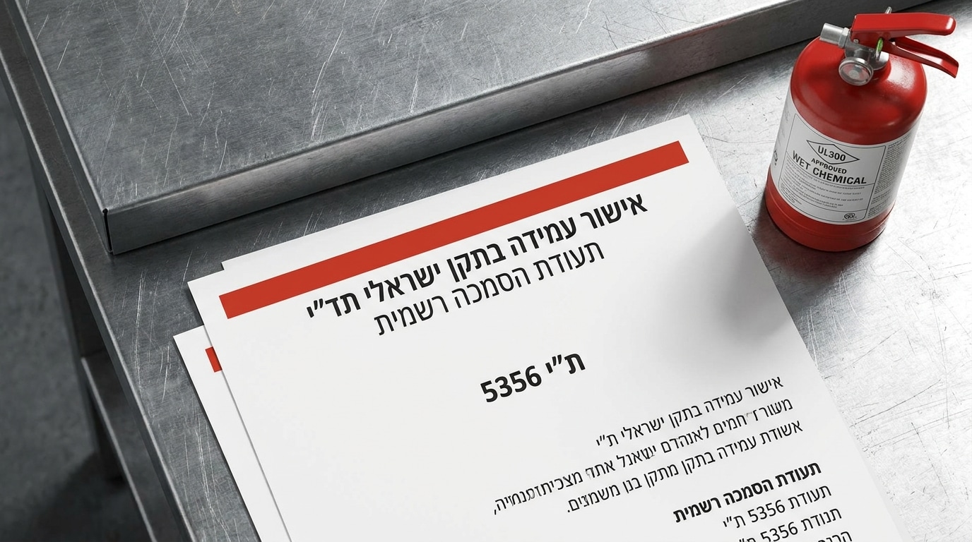 הקשר בין UL300 לדרישות כיבוי אש מנדף בישראל